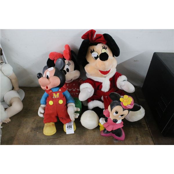 Disney Mickey/Minnie Plush Dolls, Figurines - 4