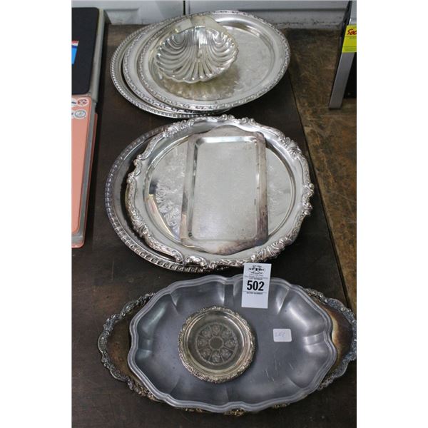 Silverplate Serving Trays - 10