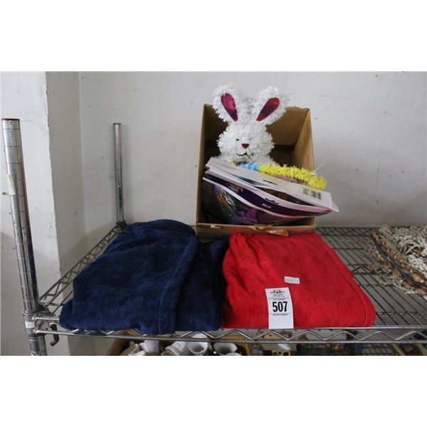 Red/Blue Stretch Pants, Carnival Style Masks