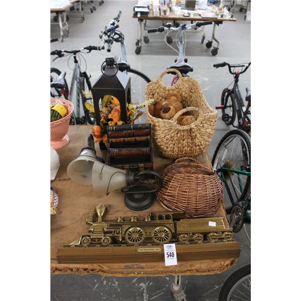 Train Décor, Fall Lantern, Sconce Lamps, Baskets, Plush Bear