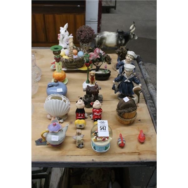 Asst. Figurines w/Mickey/Minnie, Candlestick, Easter, Asst. Décor