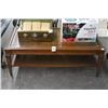 Image 1 : Vintage Leather Inlay Coffee Table