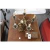 Image 1 : Cast Brass 5 Light Chandelier, Copper What Not Box