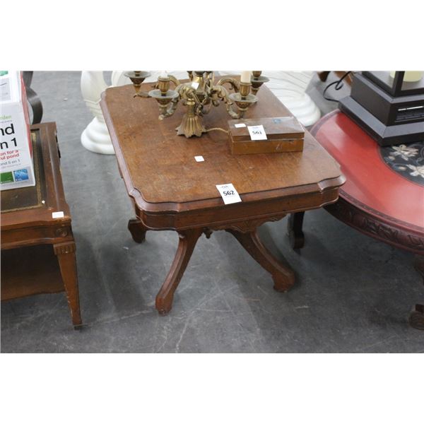 Mission Carved Mahogany End Table