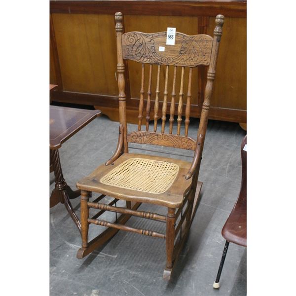 Carved Oak Rocker