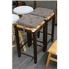 Image 1 : Rush Seat Padded Stools - Pair