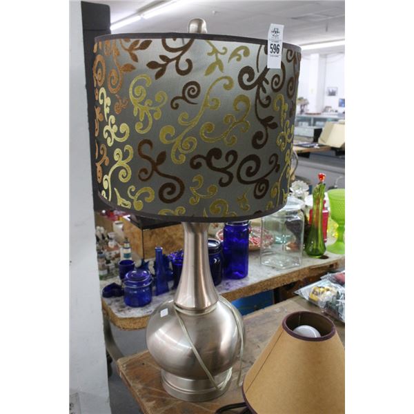 Brushed Metal Contemporary Lamp