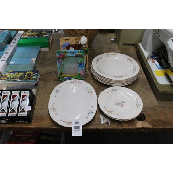 Pfaltzgraff Floral Dishes, Photo Frames