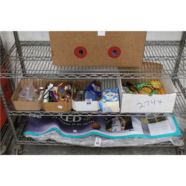 Pencils, Padlocks, Craft Items on Shelf