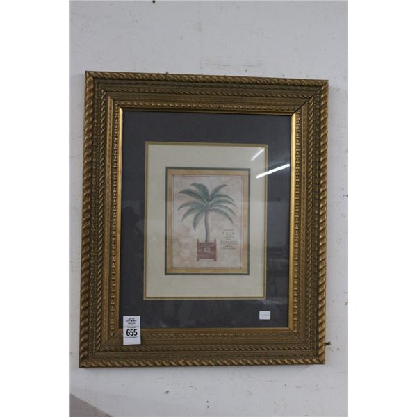 Framed Palm Wall Art - 20"  X  24"