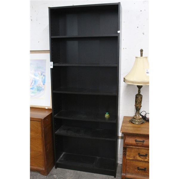 Black 7'  Bookcase
