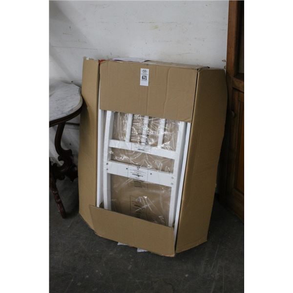 White Slatback Dining Chairs - Pair - New In Box