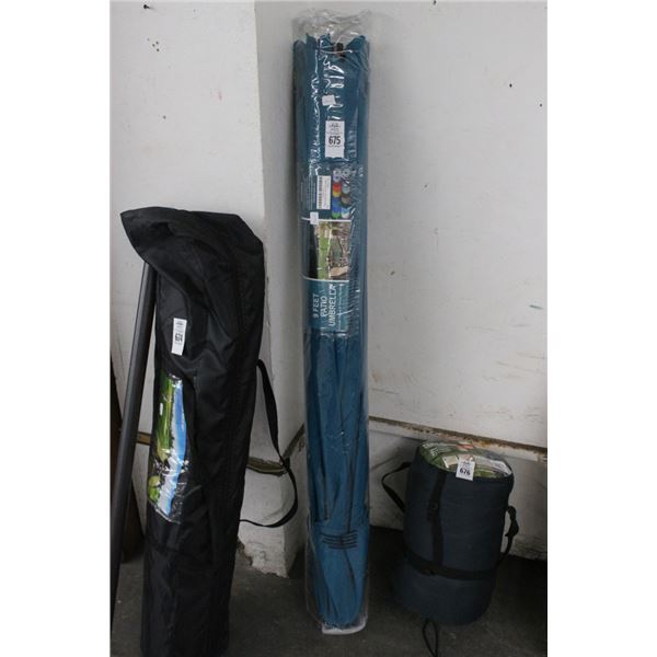 Blue 9' Patio Umbrella in Bag
