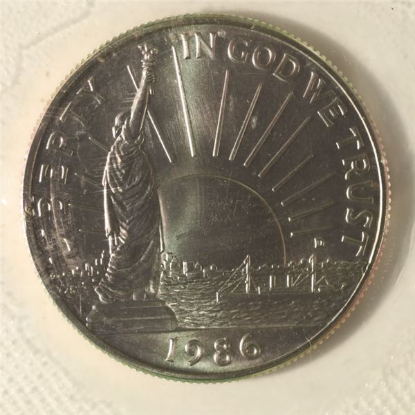 1986-D US UNC "STATUE OF LIBERTY" HALF DOLLAR IN