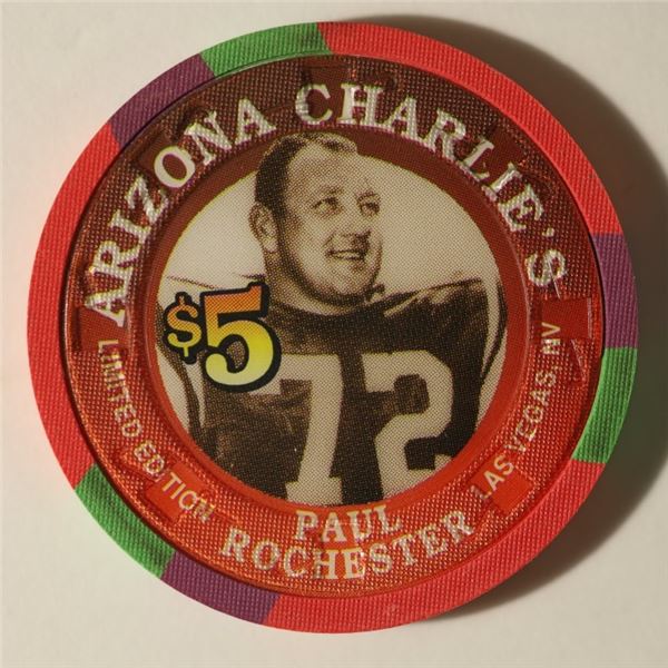 $5 ARIZONA CHARLIE'S CASINO CHIP. 1 OF 1000