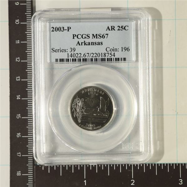 2003-P ARKANSAS QUARTER PCGS MS67