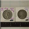 Image 1 : 1935 & 1937 NEW ZEALAND SILVER 1 SHILLINGS .1816