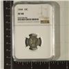 Image 1 : 1944 SILVER MERCURY DIME NGC XF40