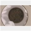 Image 2 : 1874 DENMARK SILVER 10 ORE .0186 OZ. ASW