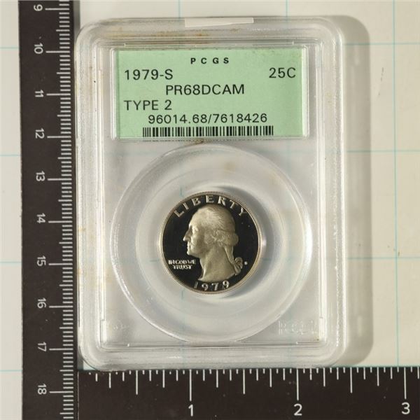 1979-S TYPE 2 WASHINGTON QUARTER PCGS PR68 DCAM
