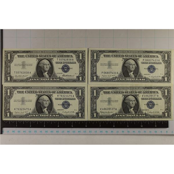 1957, 2-1957-A & 1957-B US $1 CRISP UNC SILVER
