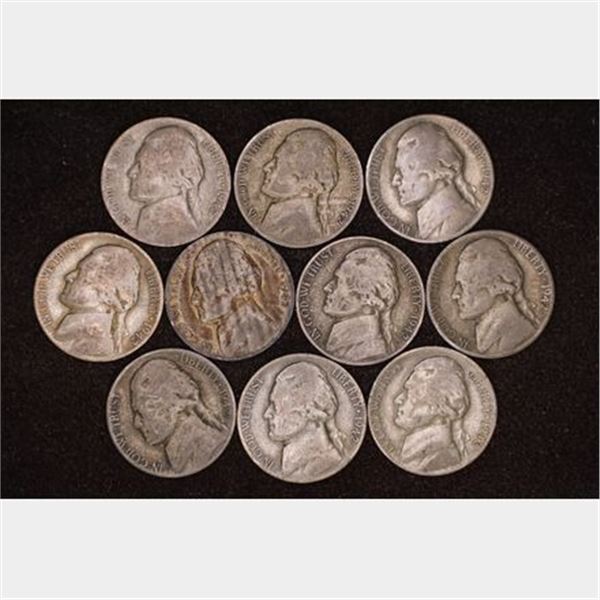 10-1942-P 35% SILVER JEFFERSON WAR NICKELS