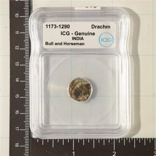 1173-1290 INDIA DRACHM ICG GENUINE