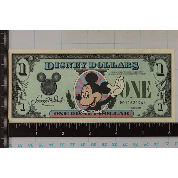 1987 DISNEY ONE DOLLAR "MICKEY" EXTRA FINE