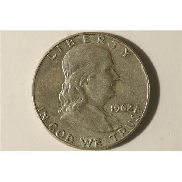 1962 SILVER FRANKLIN HALF DOLLAR