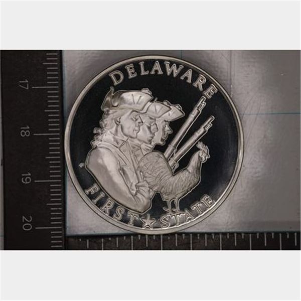 1.17 OZ. PROOF STERLING SILVER DELAWARE STATE