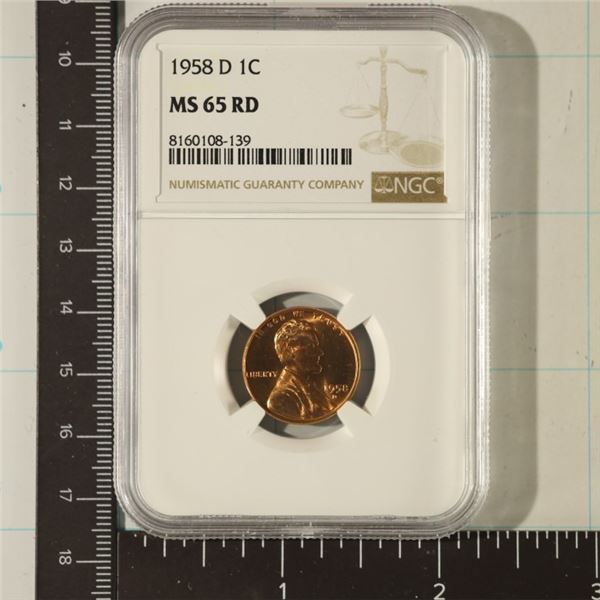 1958-D LINCOLN WHEAT CENT NGC MS65RD