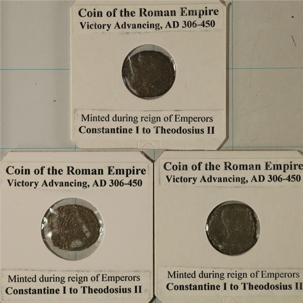 3 ROMAN ANCIENT COINS SEE PICTURES