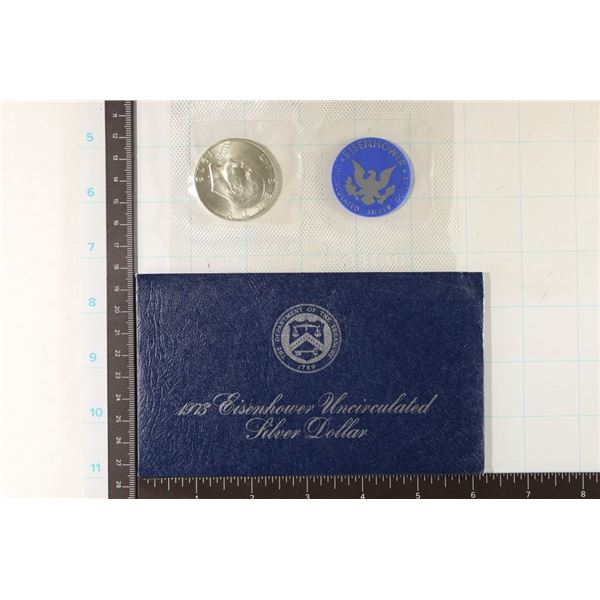 1973-S IKE SILVER DOLLAR UNC (BLUE PACK)