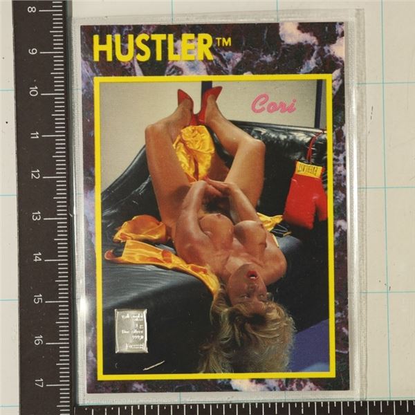 HUSTLER CARD WITH 1 GRAM .999 VALCAMBI SILVER BAR