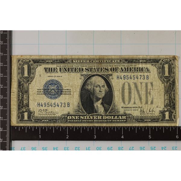 1928-B US FUNNY BACK $1 SILVER CERTIFICATE