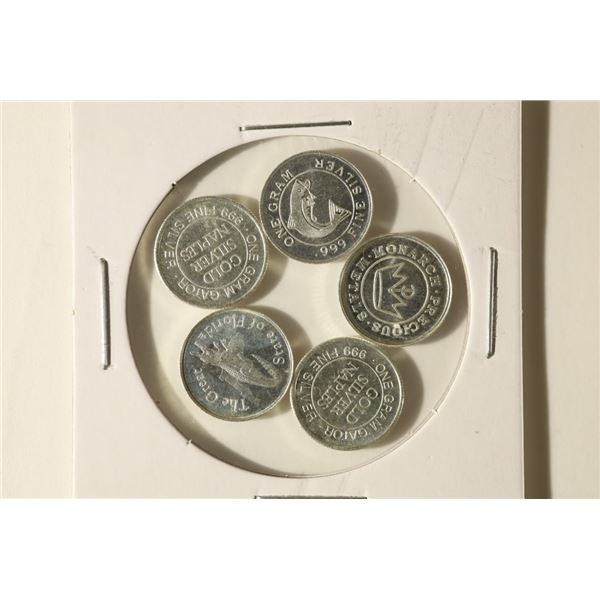 5-1 GRAM .999 SILVER ROUNDS: MONARCH METALS, THE