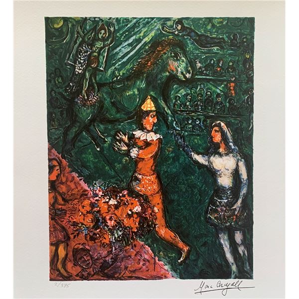 Marc Chagall CIRCUS VERDE Limited Edition Facsimile Signed Giclee