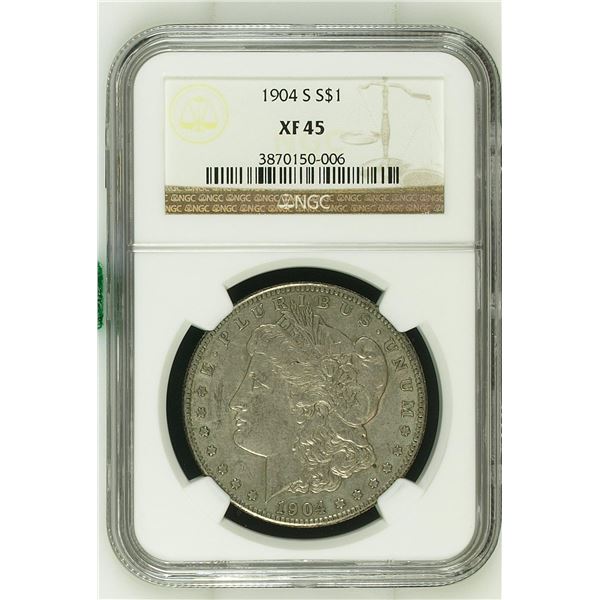 1904-S $1 Morgan Silver Dollar Coin NGC XF45