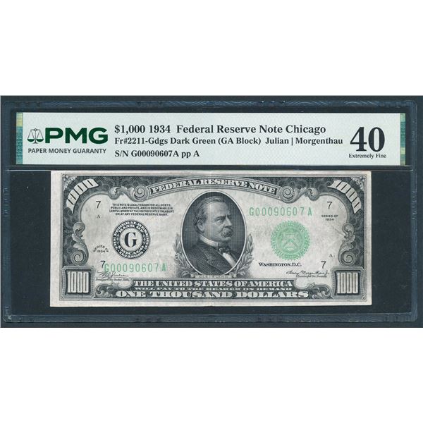 1934 $1000 Chicago FRN PMG 40