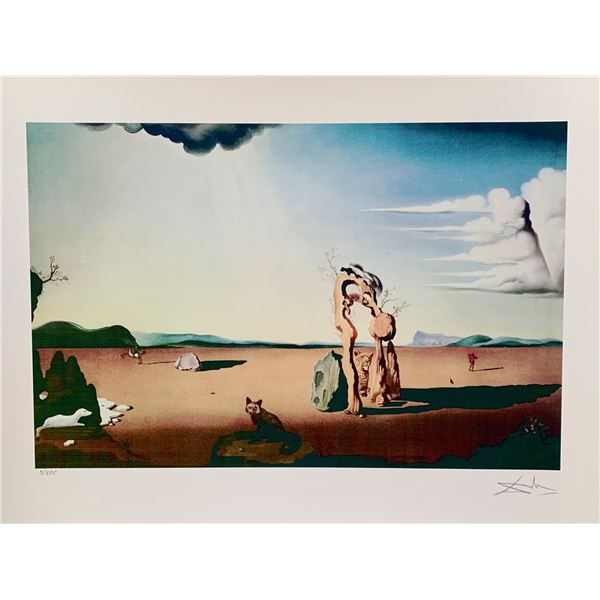 Salvador Dali FEMME DANS DESERT Facsimile Signed Limited Edition Giclee