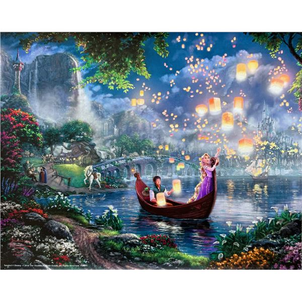 Thomas Kinkade Disney TANGLED Lithograph