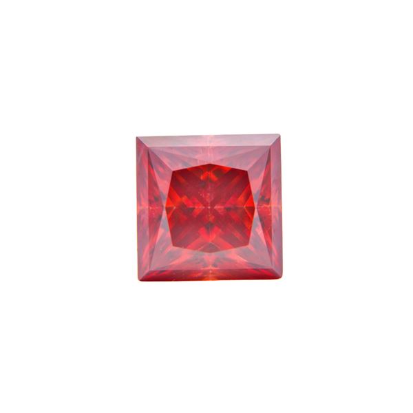 Huge 5 Ct Sparkling  VVs1 Hot Cherry Red Simulated Diamond Solitaire