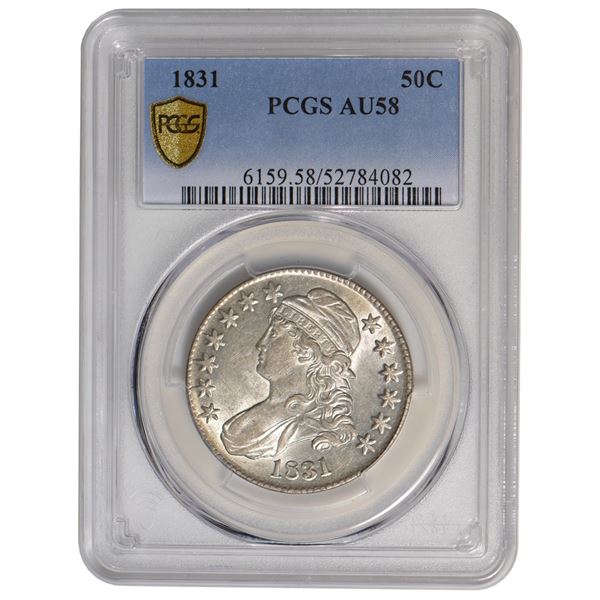 1831 Capped Bust Half Dollar PCGS AU58
