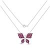 Image 2 : Plated Rhodium 3.12ctw Ruby Pendant