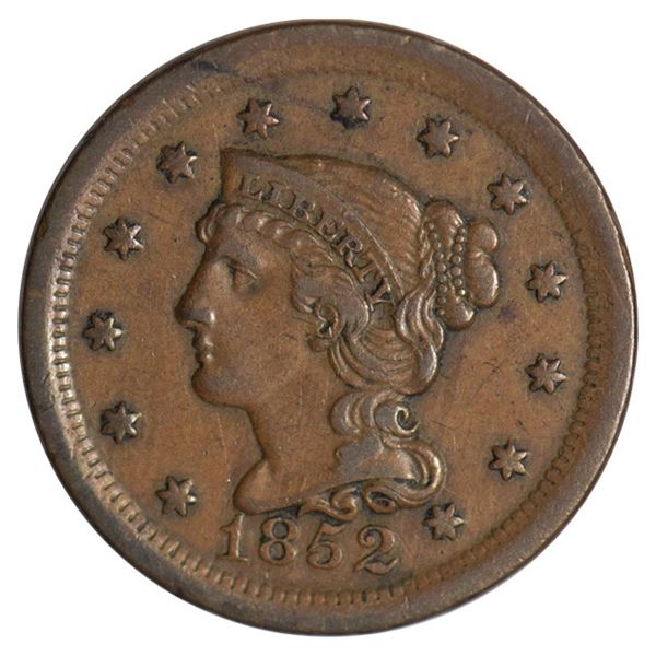 1852 Braided Hair Large Cent