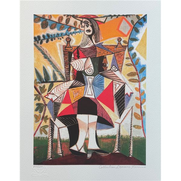 Pablo Picasso GIRL IN COLORFUL DRESS Estate Signed Limited Edition Giclee