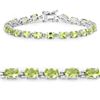 Image 2 : Plated Rhodium 8.61ctw Peridot Bracelet