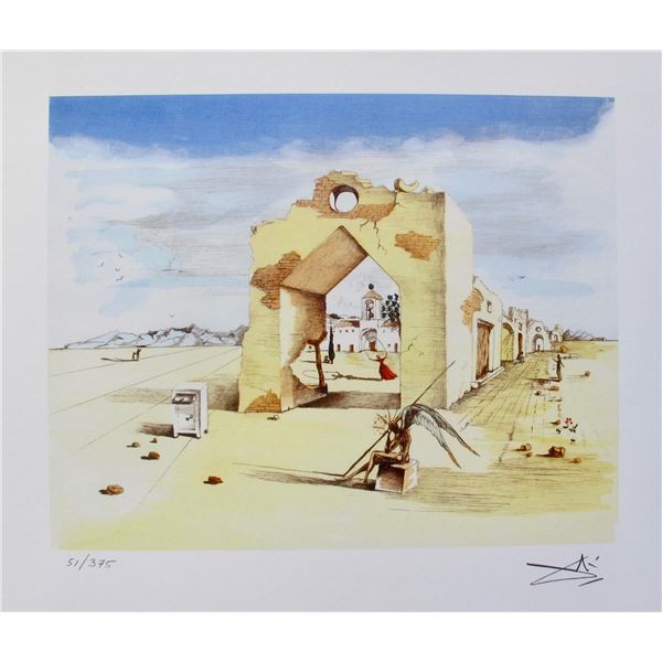 Salvador Dali PARANOIC VILLAGE Facsimile Signed & Numbered Giclee