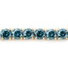 Image 2 : 14KT Yellow Gold 14.33ctw Blue Diamond Bracelet