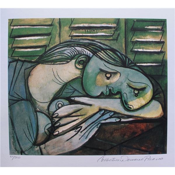 Pablo Picasso LADY WITH HEAD ON ARMS Estate Signed Limited Edition Giclee